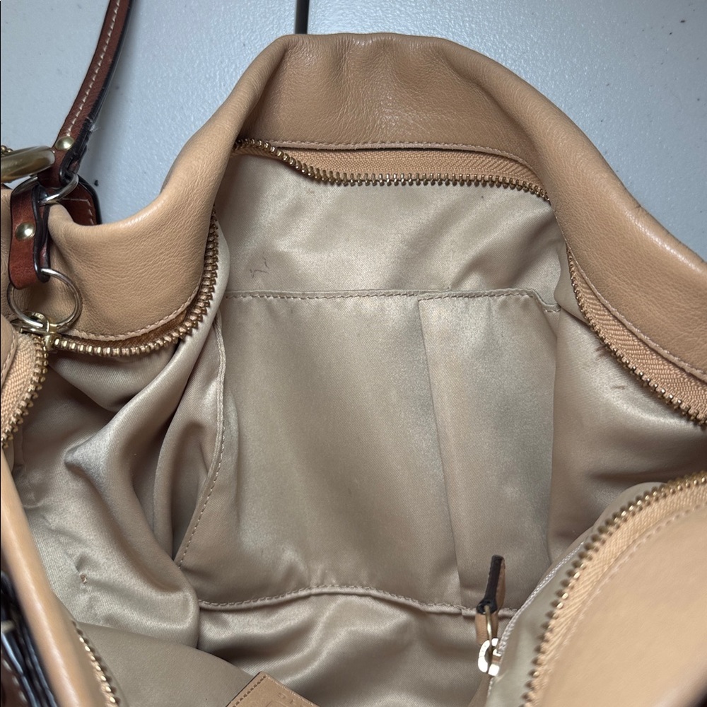 Coach Carly Large Hobo Bag Beige Leather Y2K Slouchy Shoulder Bag Vintage - Picture 14 of 15